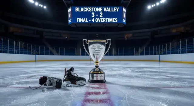 Blackstone Valley Wins Rhode Island Division II Boys Ice Hockey Championship in Four Overtimes